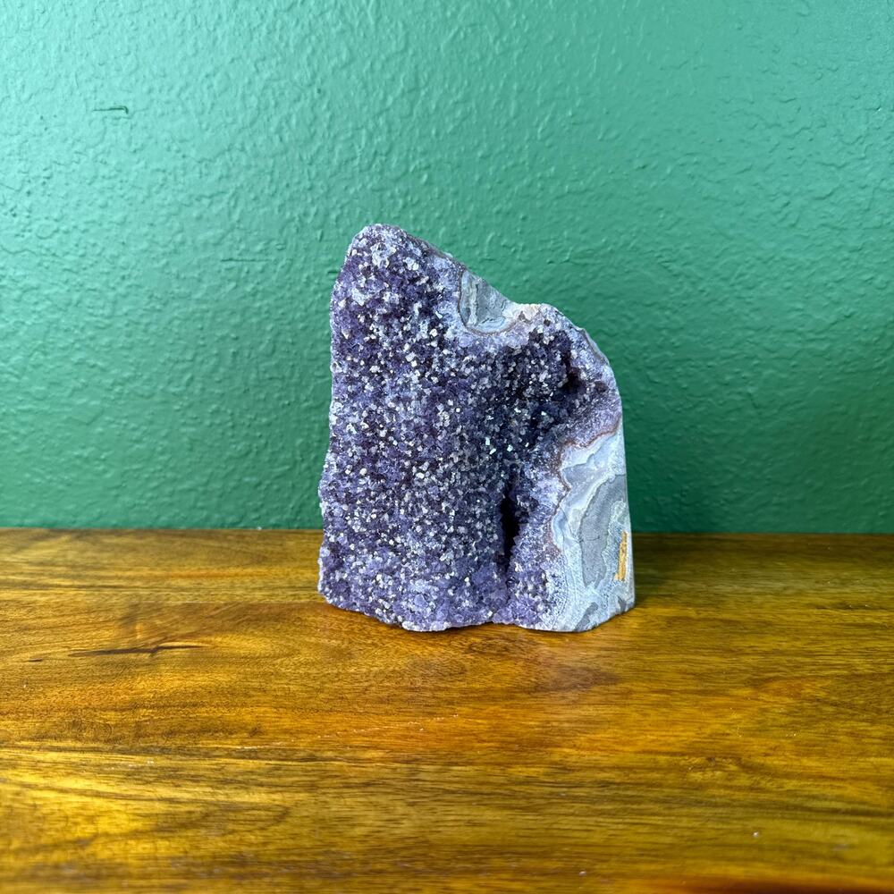 Uruguayan Amethyst Crystal Cluster Geode - Purple
